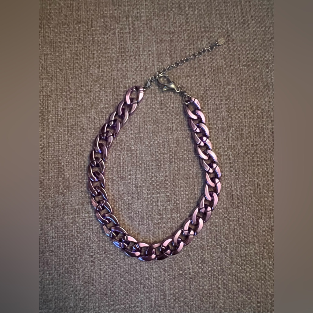 Nwt Melania Clara Lilac Beach Club Chain Link Necklace 25$